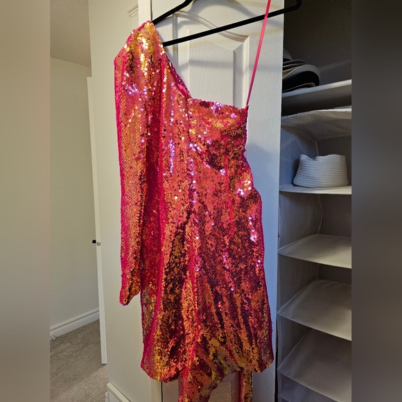 Nadine Merabi Celina Hot Pink Dress - Picture 6 of 6